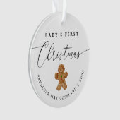 Baby's First Christmas Elegant Script Foto Ornament (Vorderseite)