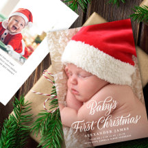 Baby's First Christmas Elegant Script Two Foto