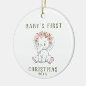 Baby's First Christmas Elephant Ornament (Links)