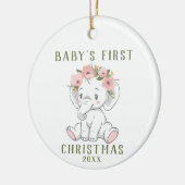 Baby's First Christmas Elephant Ornament (Links)
