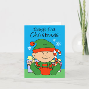 Baby's First Christmas Elf Feiertagskarte