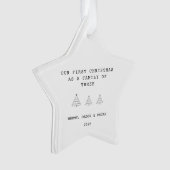 Babys First Christmas/Family Of 3 Star Ornament (Vorderseite)