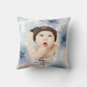 Baby's First Christmas Foto Dandelion, Kissen (Rückseite)