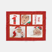 Baby's First Christmas Foto Fleece Blanket (Vorderseite (Horizontal))