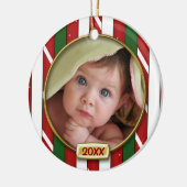Baby's First Christmas Foto Frame Keramik Ornament (Links)