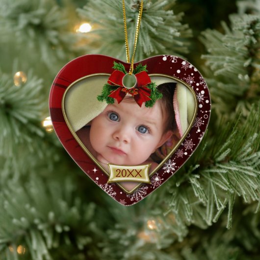 Baby's First Christmas Foto Frame Ornament (Baum)