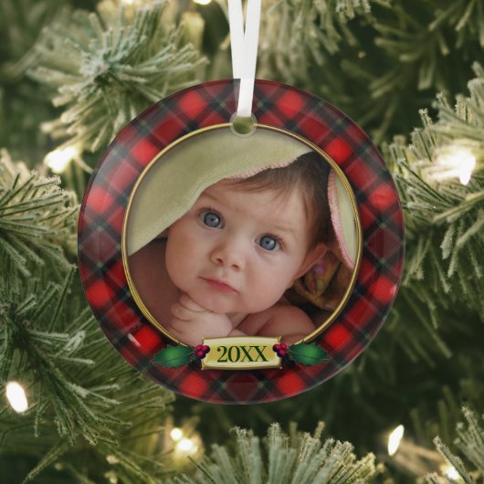 Baby's First Christmas Foto Frame Ornament Aus Glas (InSitu)