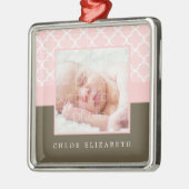 Baby's First Christmas Foto Frame Ornament Aus Metall (Links)