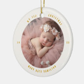 Baby's First Christmas Foto Keepake Keramik Ornament (Links)