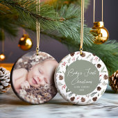 Baby's First Christmas Foto Keepake Keramik Ornament