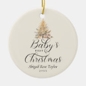Baby's First Christmas Foto Keepake Keramik Ornament (Vorne)