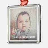 Baby's First Christmas Foto Keepake Ornament Aus Metall (Links)