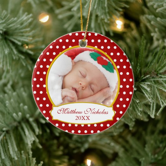 Baby's First Christmas Foto Ornament (Baum)