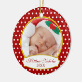 Baby's First Christmas Foto Ornament (Links)