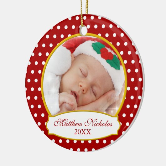 Baby's First Christmas Foto Ornament (Links)
