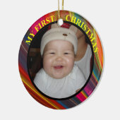 Baby's First Christmas Foto Ornament (Links)
