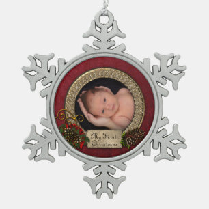 Baby's First Christmas Foto Ornament
