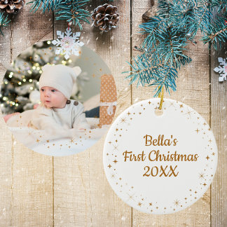 Baby's First Christmas Foto Ornament