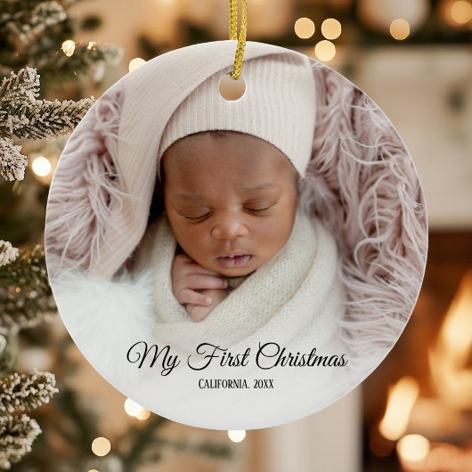 Baby's First Christmas Foto Ornament