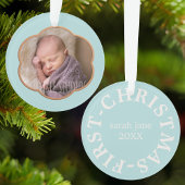 Baby's First Christmas Foto Ornament