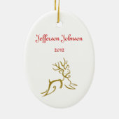 Baby's First Christmas Foto Ornament (Hinten)
