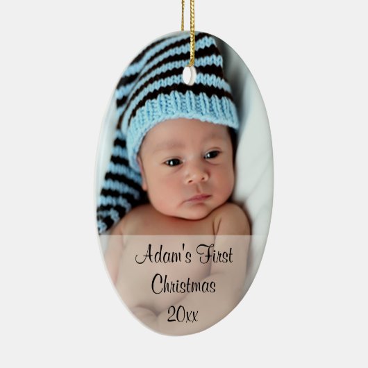 Baby's First Christmas Foto Ornament (Rechts)