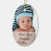 Baby's First Christmas Foto Ornament (Links)
