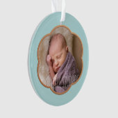 Baby's First Christmas Foto Ornament (Vorderseite)