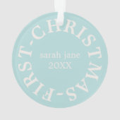 Baby's First Christmas Foto Ornament (Rückseite)