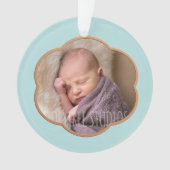 Baby's First Christmas Foto Ornament (Vorderseite)
