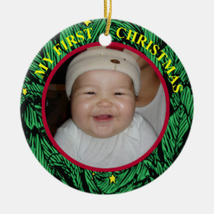Baby's First Christmas Foto Ornament