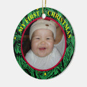 Baby's First Christmas Foto Ornament (Links)
