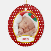 Baby's First Christmas Foto Ornament (Links)