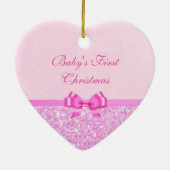 Baby's First Christmas Foto Ornament Keepake (Hinten)