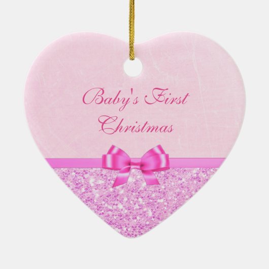 Baby's First Christmas Foto Ornament Keepake (Hinten)