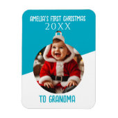 Baby's First Christmas Foto Ornament Keepake Magnet (Vertikal)