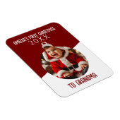 Baby's First Christmas Foto Ornament Keepake Magnet (Rechte Seite)