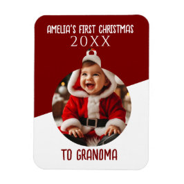 Baby's First Christmas Foto Ornament Keepake Magnet