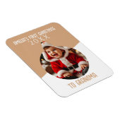 Baby's First Christmas Foto Ornament Keepake Magnet (Rechte Seite)