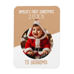 Baby's First Christmas Foto Ornament Keepake Magnet