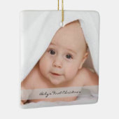 Baby's First Christmas Foto Ornament Name Birth (Rechts)