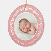 Baby's First Christmas Foto Ornament | Peach (Links)