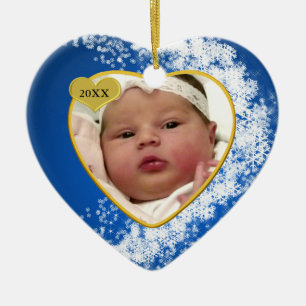 Baby's First Christmas Foto Personalisiert Keramik Ornament