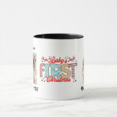 Baby's First Christmas Foto personalize Tasse (Zentrum)