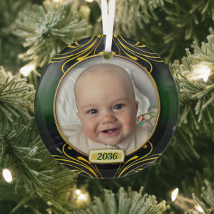 Baby's First Christmas Foto Rahmen Glas Ornament Ornament Aus Glas