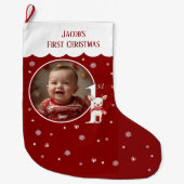 Baby's First Christmas Foto Strumpf Großer Weihnachtsstrumpf (Vorderseite)