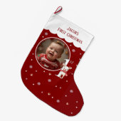 Baby's First Christmas Foto Strumpf Großer Weihnachtsstrumpf (Vorderansicht (hängend))