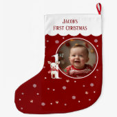 Baby's First Christmas Foto Strumpf Großer Weihnachtsstrumpf (Rückseite)