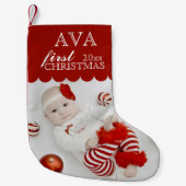 Baby's First Christmas FOTO STRUMPF Kleiner Weihnachtsstrumpf (Vorderseite)