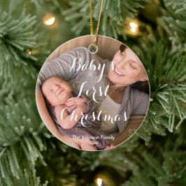 Baby's First Christmas Foto Tree Ornament